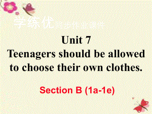 （江西專用）秋九年級英語全冊 Unit 7 Teenagers should be allowed to choose their own clothes（第4課時）Section B（1a-1e）作業(yè)課件 （新）人教新目標(biāo)