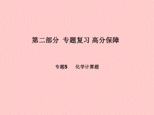 （聊城專）中考化學總復習 第二部分 專題復習 高分保障 專題5 化學計算題課件 魯教