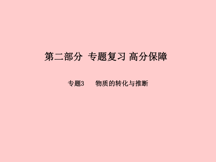 （濰坊專）中考化學總復習 專題3 物質的轉化與推斷課件 新人教_第1頁