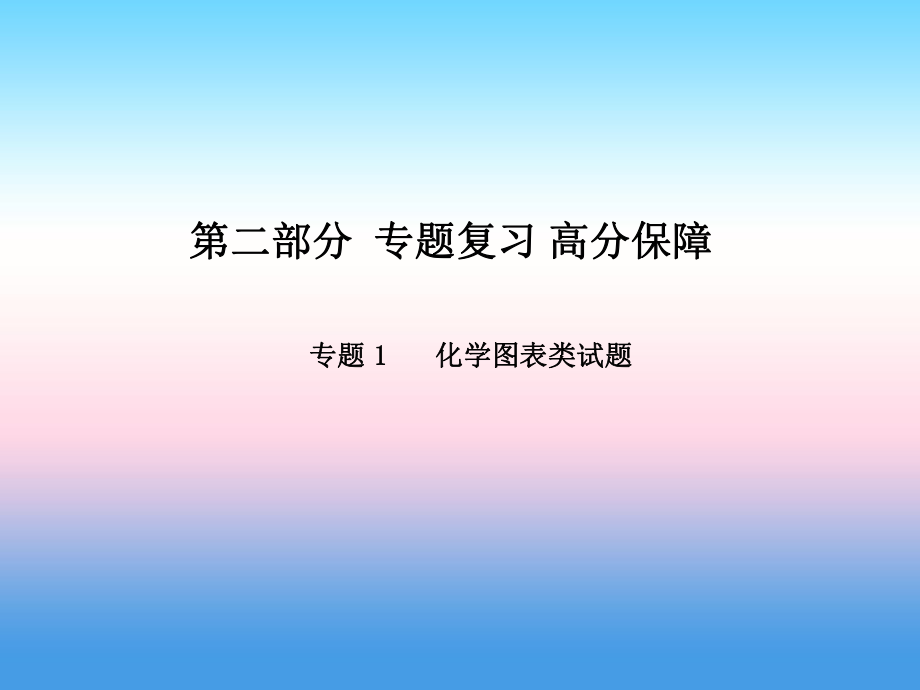 （濰坊專）中考化學(xué)總復(fù)習(xí) 第二部分 專題復(fù)習(xí) 高分保障 專題1 化學(xué)圖表類試題課件 新人教_第1頁