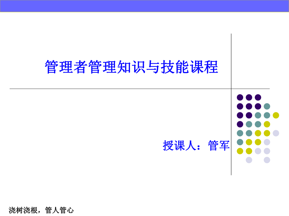 管理者管理知识与技能课程第三天_第1页