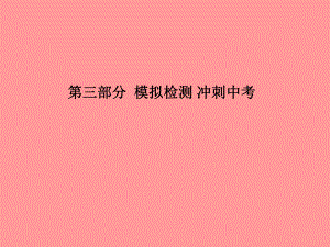 （聊城專）中考化學總復習 第三部分 模擬檢測 沖刺中考 階段檢測卷一課件 魯教