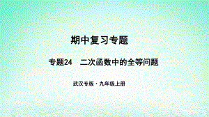 （武漢專）九年級(jí)數(shù)學(xué)上冊(cè) 期中復(fù)習(xí)專題 專題24 二次函數(shù)中的全等問題課件 （新）新人教