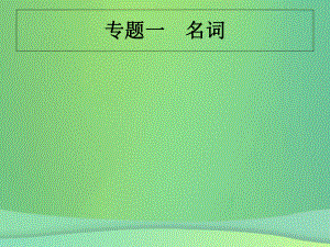 （甘肅地區(qū)）中考英語(yǔ)復(fù)習(xí) 專題一 名詞課件 新人教