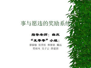 清華大學(xué)人力資源管理教學(xué)講義(事與愿違的獎勵系統(tǒng))