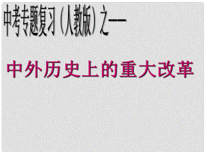 中考?xì)v史復(fù)習(xí)專題 中外歷史上的重大改革課件.ppt