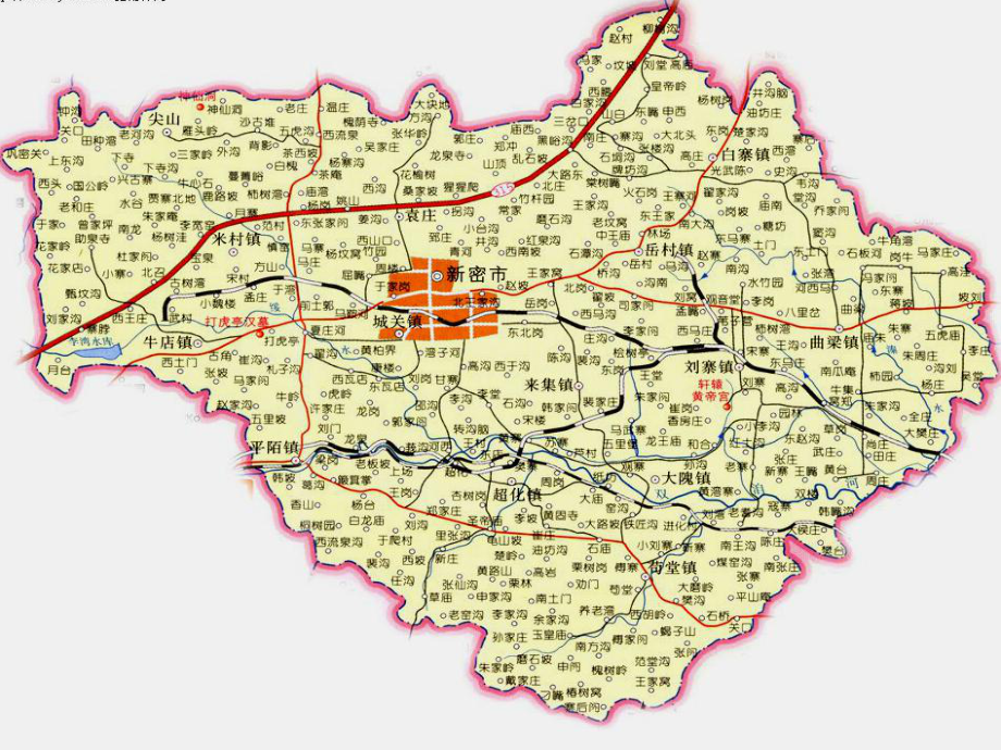 河南郑州新密市地图图片