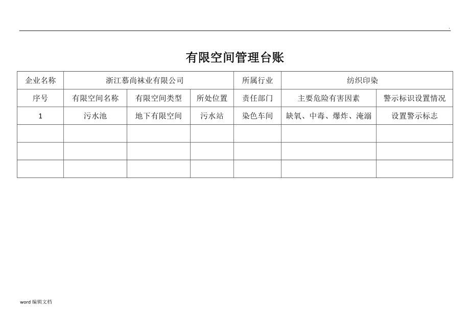 有限空間臺(tái)賬_第1頁