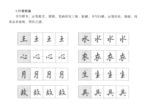 硬筆書法行楷入門ppt課件