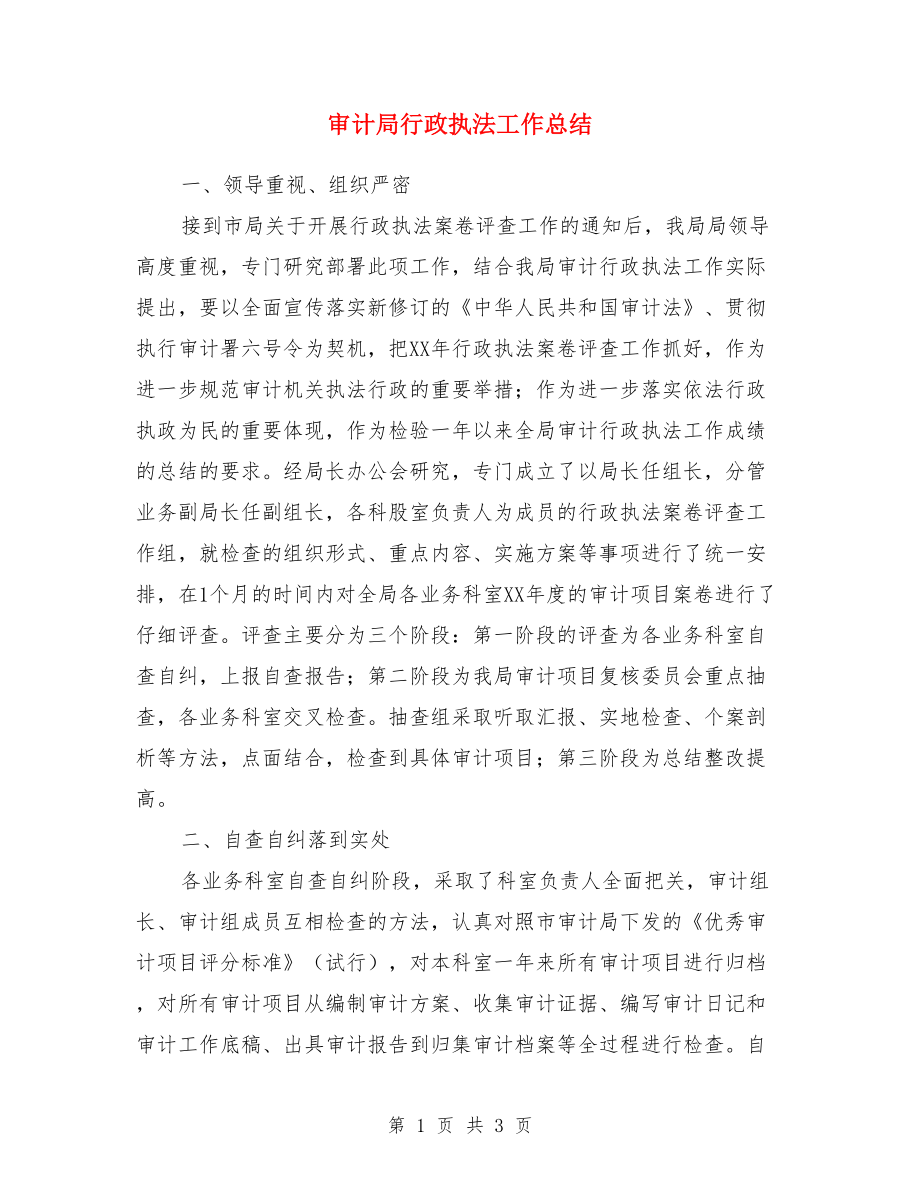 審計(jì)局行政執(zhí)法工作總結(jié).doc_第1頁(yè)