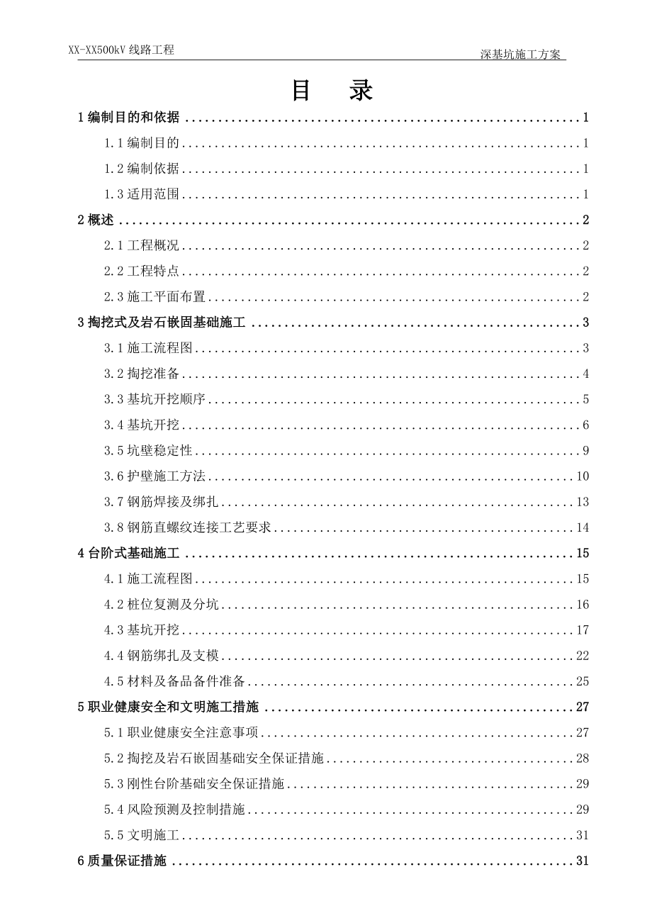 深基坑工程施工方案模板.doc_第1页