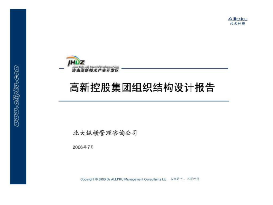 济南高新技术产业开发区组织结构研究报告_第1页