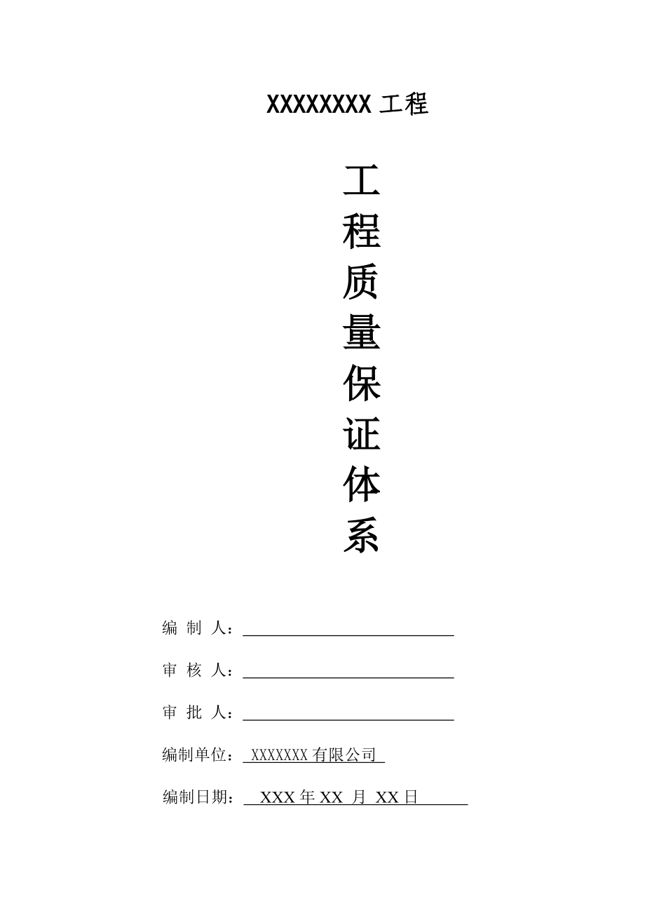 工程質(zhì)量保證體系(全套).doc_第1頁