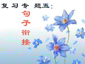 人教課標(biāo)版九年級(jí)語(yǔ)文中考復(fù)習(xí)《中考復(fù)習(xí)之句子銜接》ppt課件