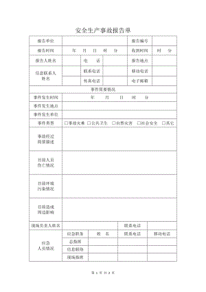 安全生產(chǎn)事故報(bào)告單.doc