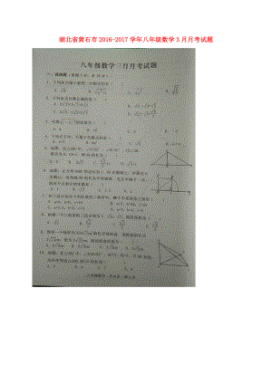 八年級(jí)數(shù)學(xué)3月月考試題掃描版