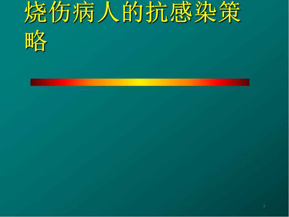 燒傷感染策略PPT幻燈片.ppt_第1頁