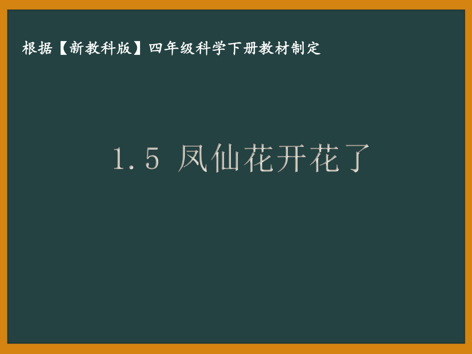 2021四年級下冊新教科版第一單元1.5《鳳仙花開花了》課件_第1頁