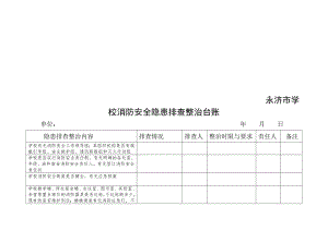 永濟市學校消防安全隱患排查整治臺賬.doc