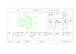 閥蓋機(jī)械加工工序卡片