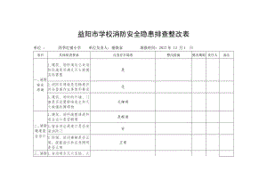 幼兒園--學校消防安全隱患排查表.doc