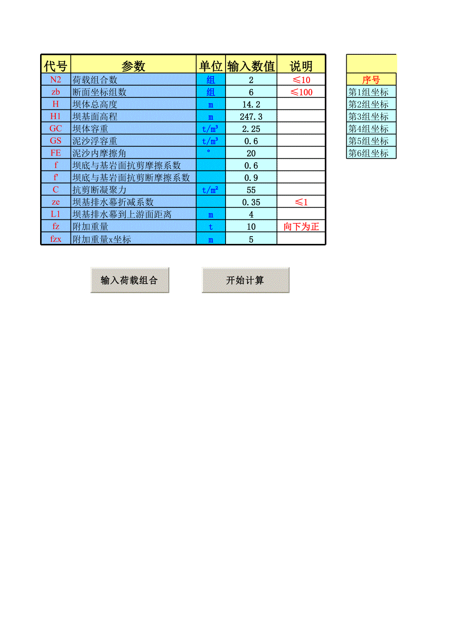 重力壩穩(wěn)定應力計算程序[共4頁]_第1頁