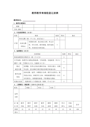 教師教學(xué)常規(guī)檢查記錄表.doc