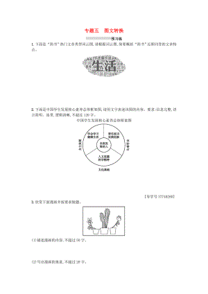 2019版高考語(yǔ)文復(fù)習(xí)語(yǔ)言文字運(yùn)用專題五圖文轉(zhuǎn)換練習(xí).docx