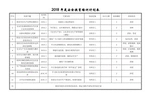 2018年度安全教育培訓(xùn)計(jì)劃表.doc