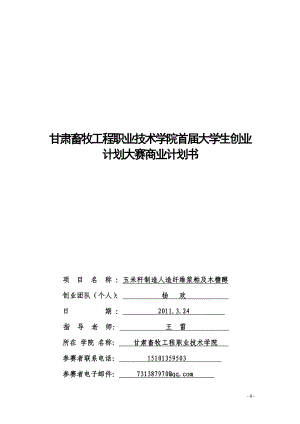 玉米秸稈制造纖維漿及木糖醇創(chuàng)業(yè)計劃書.doc