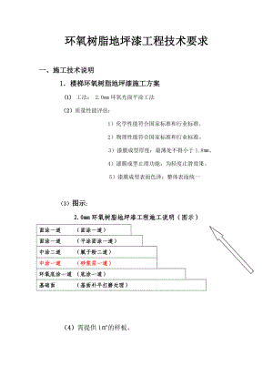 環(huán)氧樹(shù)脂地坪漆工程施工方案.doc