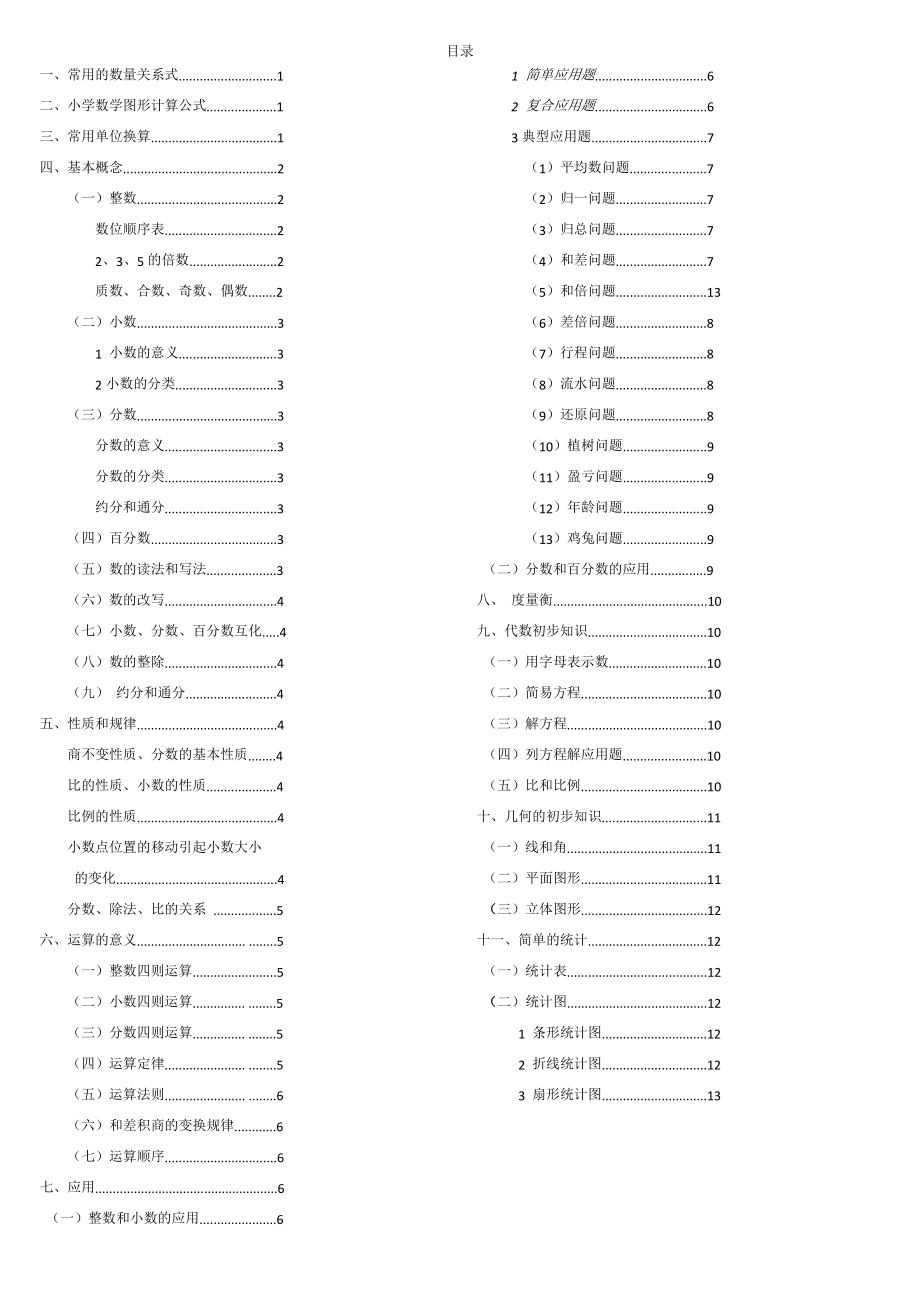 小學(xué)數(shù)學(xué)筆記,小學(xué)數(shù)學(xué)總復(fù)習(xí)資料,小升初復(fù)習(xí)提升資料.doc_第1頁