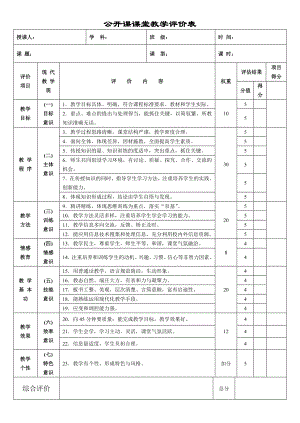 公開(kāi)課課堂教學(xué)評(píng)價(jià)表.doc