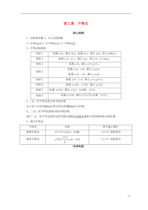 2018年秋高中數(shù)學(xué) 第三章 不等式 階段復(fù)習(xí)課 第3課 不等式學(xué)案 新人教A版必修5