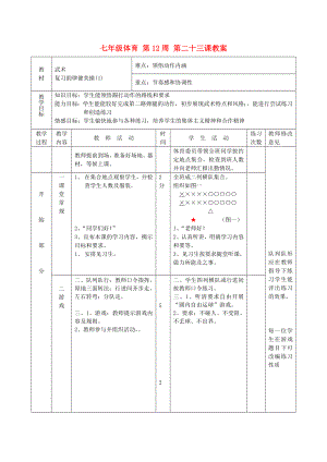 七年級(jí)體育 第12周 第二十三課教案