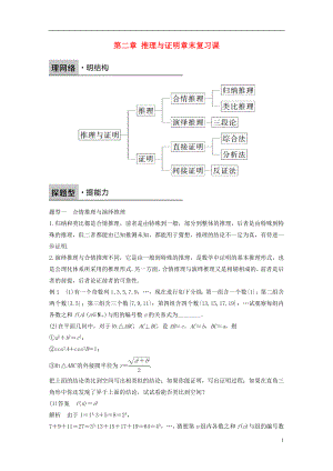 2017-2018版高中數(shù)學(xué) 第二章 推理與證明章末復(fù)習(xí)課學(xué)案 新人教B版選修1-2