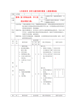 七年級體育 體育與健身課時教案 人教新課標版