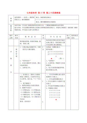 七年級(jí)體育 第17周 第三十四課教案