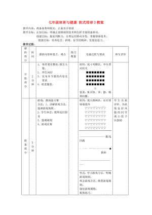 七年級體育與健康 軟式排球3教案