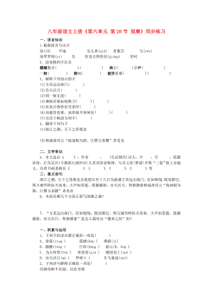 八年級語文上冊《第六單元 第28節(jié) 觀潮》同步練習