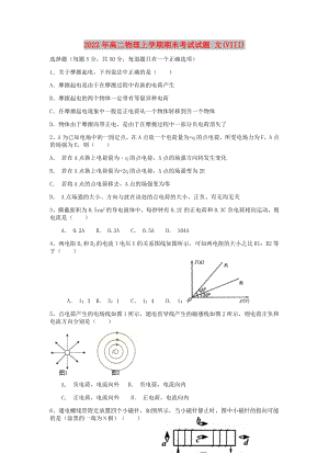 2022年高二物理上學(xué)期期末考試試題 文(VIII)