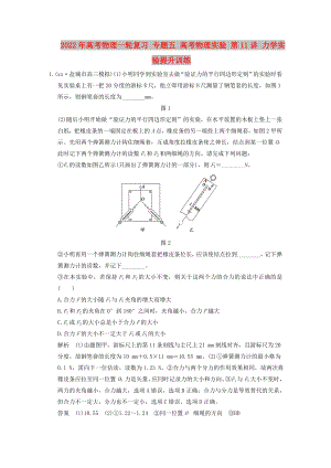 2022年高考物理一輪復(fù)習(xí) 專題五 高考物理實(shí)驗(yàn) 第11講 力學(xué)實(shí)驗(yàn)提升訓(xùn)練