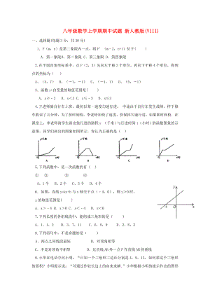 八年級(jí)數(shù)學(xué)上學(xué)期期中試題 新人教版(VIII)