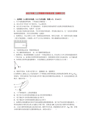 2022年高二上學(xué)期期中物理試卷 含解析(IV)