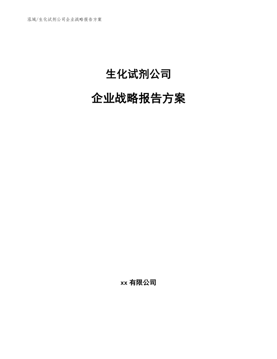 生化试剂公司企业战略报告方案【范文】_第1页