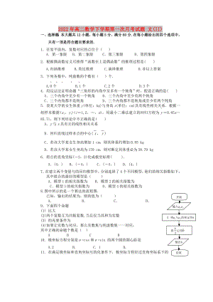 2022年高二數(shù)學(xué)下學(xué)期第一次月考試題 文(II)