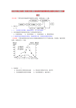 2022年高三地理一輪復(fù)習(xí) 第21練 地理環(huán)境的整體性點(diǎn)題對點(diǎn)練習(xí)（含解析）