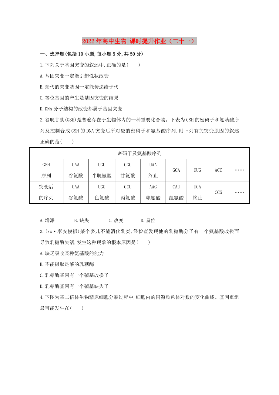 2022年高中生物 課時(shí)提升作業(yè)（二十一）_第1頁