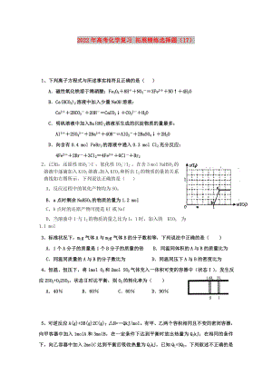 2022年高考化學(xué)復(fù)習(xí) 拓展精練選擇題（17）