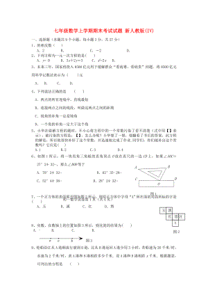 七年級數(shù)學上學期期末考試試題 新人教版(IV)